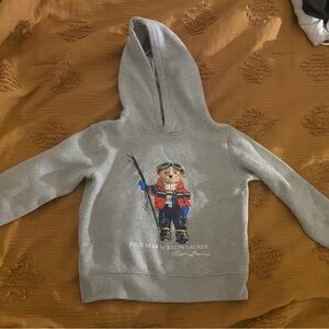 Polo by Ralph Lauren Gray Hoodie with Bear Design